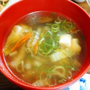 残り物で☆酸辣湯